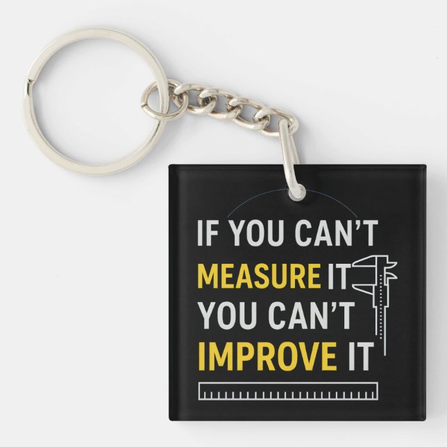 Porte-clefs Measure It Improve It - Lean Six Sigma Motivation (Devant)