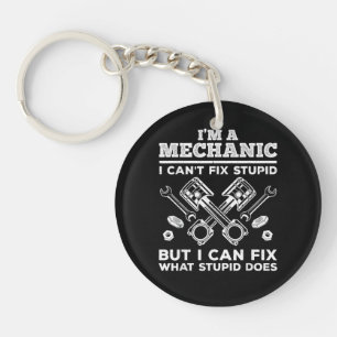 Porte-clefs Mécanicien drôle pour papa homme voiture auto dies