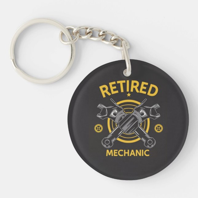 Porte-clefs Mécanique à la retraite (Devant)