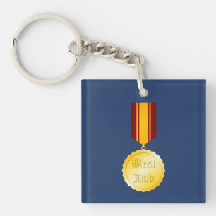 Porte-clefs Médaille Broche Meilleur Papa Fête des Pères