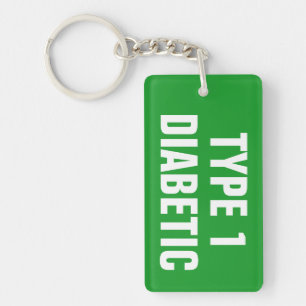 Porte-clefs Médaille d'alerte médicale personnalisée DIABÉTIQU