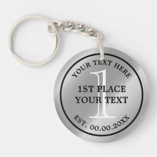 Porte-clefs Médaille d'argent porte - clé pour la compétiti