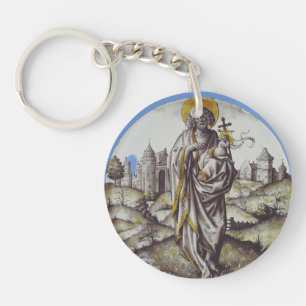 Porte-clefs Médaillon avec saint Jean Baptiste