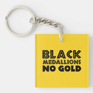 PORTE-CLEFS MÉDALLIONS NOIRES PAS D'OR