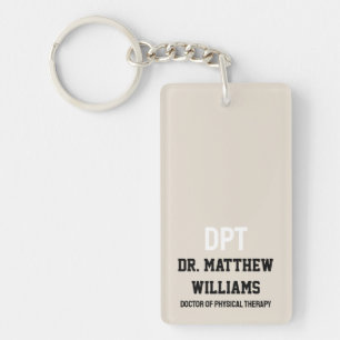 Porte-clefs Médecin DPT personnalisé de la thérapie physique C