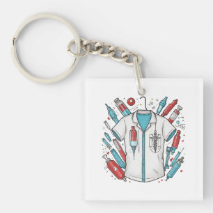 Porte-clefs Medical Vial Keychain – Nurse & Doctor Gift