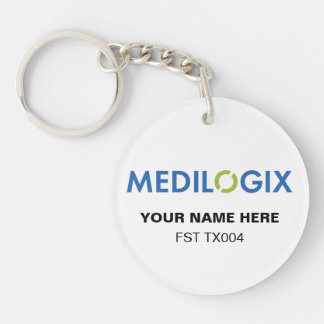 Porte-clefs MEDILOGIX Keychain Round Add Text