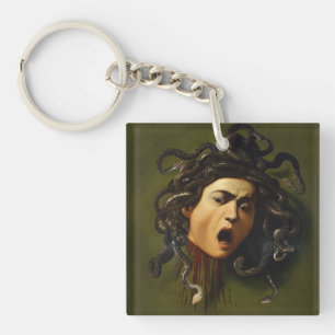 Porte-clefs Medusa tête Caravaggio peinture art mythologie can
