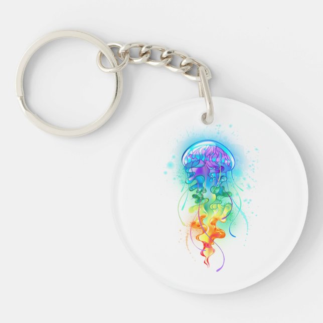 Porte-clefs Méduse arc-en-ciel (Devant)