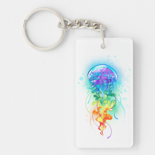 Porte-clefs Méduse arc-en-ciel (Devant)