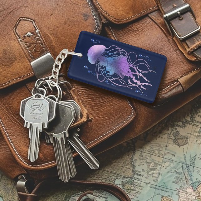 Porte-clefs Méduse Éthérée Violet Bleu (Créateur téléchargé)
