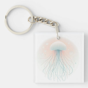 Porte-clefs méduse marine/plage/côtière