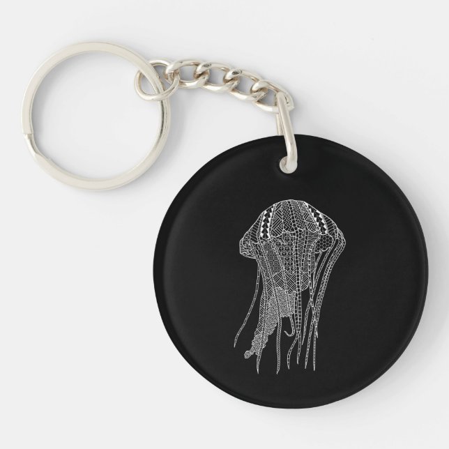 Porte-clefs Méduse tribale (Devant)