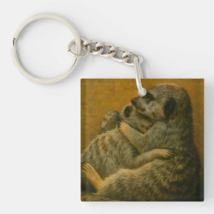 Porte-clefs Meerkat Embrace - Imprimerie d'art faunique