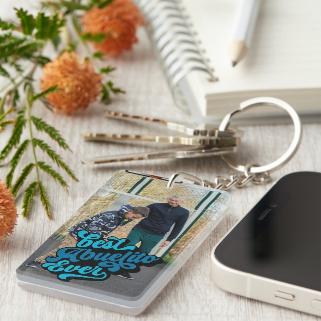 Porte-clefs Meilleur Abuelito | Grand-père Photo (Devant droit)