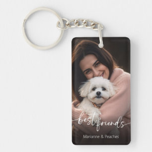 Porte-clefs Meilleur ami photo d'animal amateur de chien