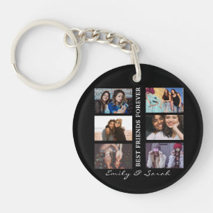 Porte-clefs Meilleur Ami pour toujours Personnalisé 6 Collage
