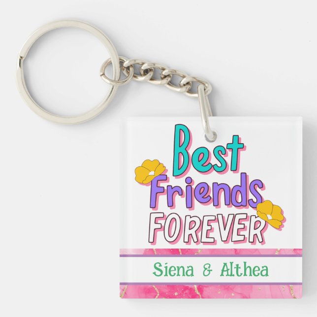 Porte-clefs Meilleur Amis Pour La Typographie (Devant)