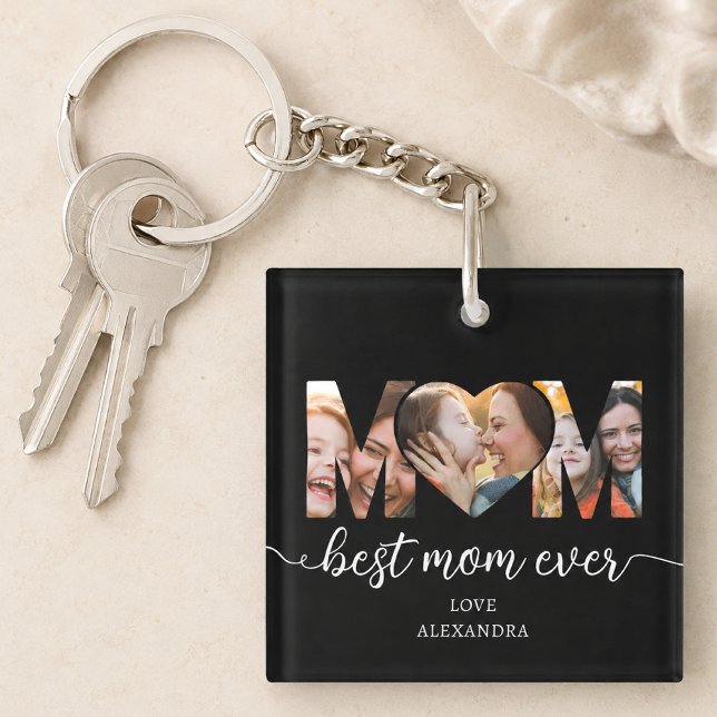 Porte-clefs Meilleur Cadeau de Mère Photo Collage (Créateur téléchargé)