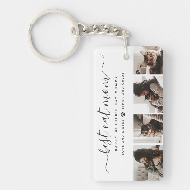 Porte-clefs Meilleur Chat Maman : Custom Mother's Day Photo de (Devant)