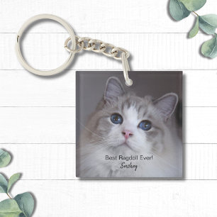 Porte-clefs Meilleur chat Ragdoll Personnalisé Jamais Pet Phot