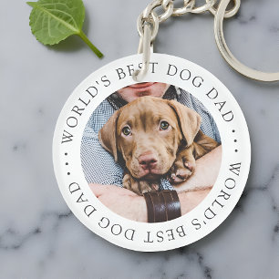 Porte-clefs Meilleur Chien du monde papa Élégant Photo personn