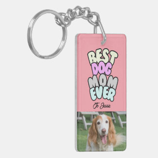 Porte-clefs Meilleur chien Maman photo personnalisée et nom