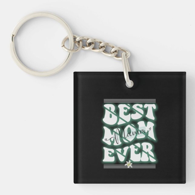 Porte-clefs Meilleur design de maman (Devant)