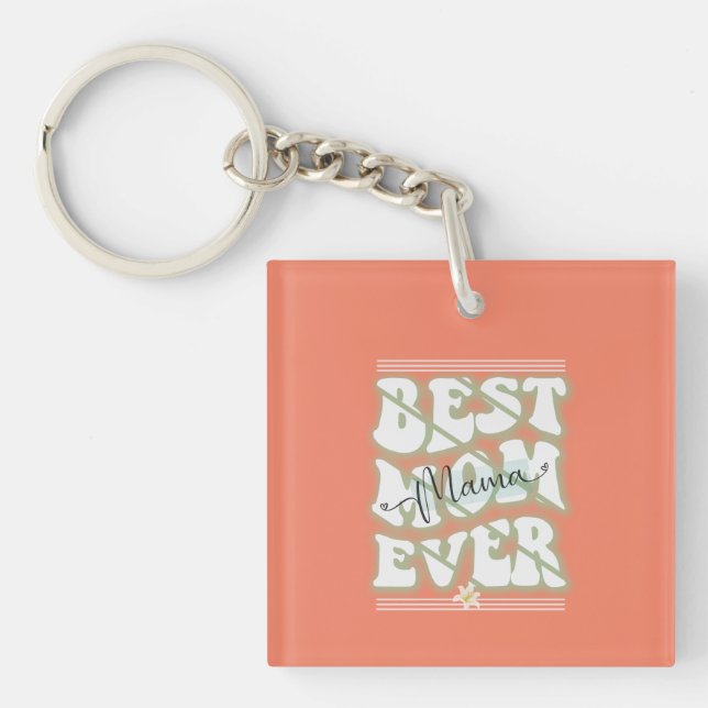 Porte-clefs Meilleur design de maman (Devant)