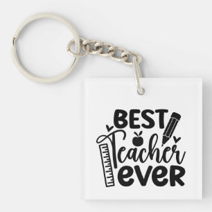 Porte-clefs Meilleur enseignant jamais Wordart