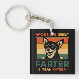 Porte-clefs Meilleur Farter du monde Je veux dire Père Funny P
