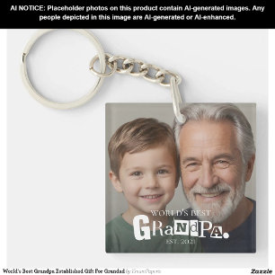 Porte-clefs Meilleur Grand-Père du Monde Cadeau Établie Pour G