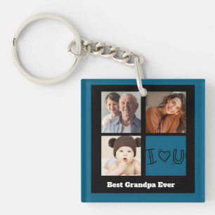 Porte-clefs Meilleur grand-père Jamais collage photo