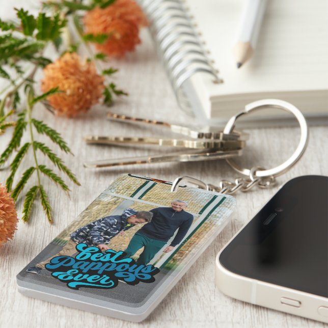 Porte-clefs Meilleur Jour | Grand-père Photo (Devant droit)