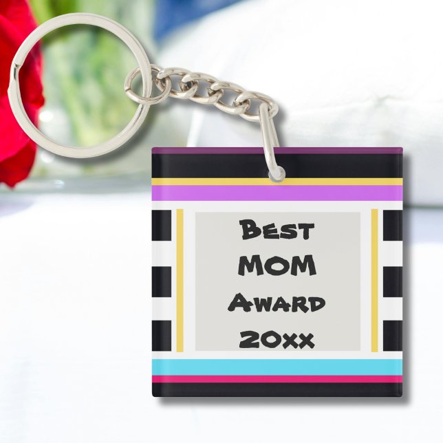 Porte-clefs Meilleur MOM Award 20xx Modern Cute (Best MOM Award 20xx - Modern Cute Keychain)