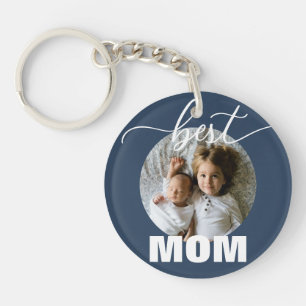 Porte-clefs Meilleur MOM Enfants Photo Fête des mères Porte -