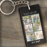 Porte-clefs Meilleur papa ! 6 Photos avec message personnalisé<br><div class="desc">Police de script de meilleur papa avec 6 emplacements photo de famille avec un message personnalisé pour votre papa numéro 1.</div>