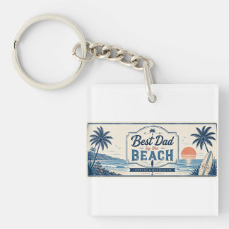 Porte-clefs Meilleur Papa à la Plage Fête des Pères