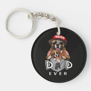 Porte-clefs Meilleur Papa Boxer Ever
