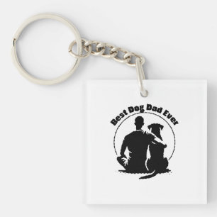 Porte-clefs Meilleur Papa Chien de Tous les Temps T-shirt Homm