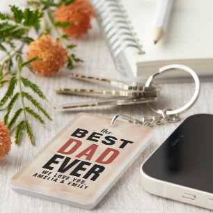 Porte-clefs Meilleur Papa de Tous les Jours Impression Aquarel