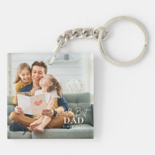 Porte-clefs Meilleur papa du monde depuis 20XX Photo moderne