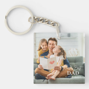 Porte-clefs Meilleur Papa du Monde depuis 20XX Photo Moderne