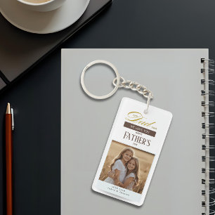 Porte-clefs Meilleur Papa du Monde On T'Aime Photo Fête des Pè