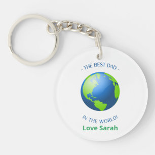 Porte-clefs Meilleur Papa du Monde Personnalisé