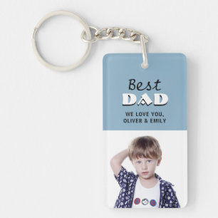 Porte-clefs Meilleur papa Dusty Photo Bleue Fête des Pères