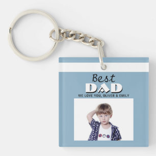 Porte-clefs Meilleur papa Dusty Photo Bleue Fête des Pères