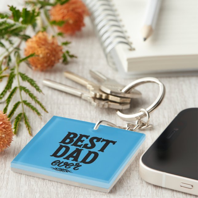 Porte-clefs Meilleur papa jamais (Devant Droit)