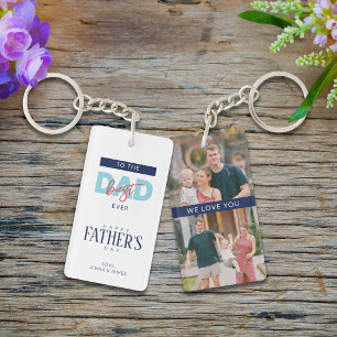 Porte-clefs Meilleur Papa Jamais Bleu Fête des Pères