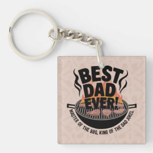 Porte-clefs Meilleur papa jamais design barbecue - King of the